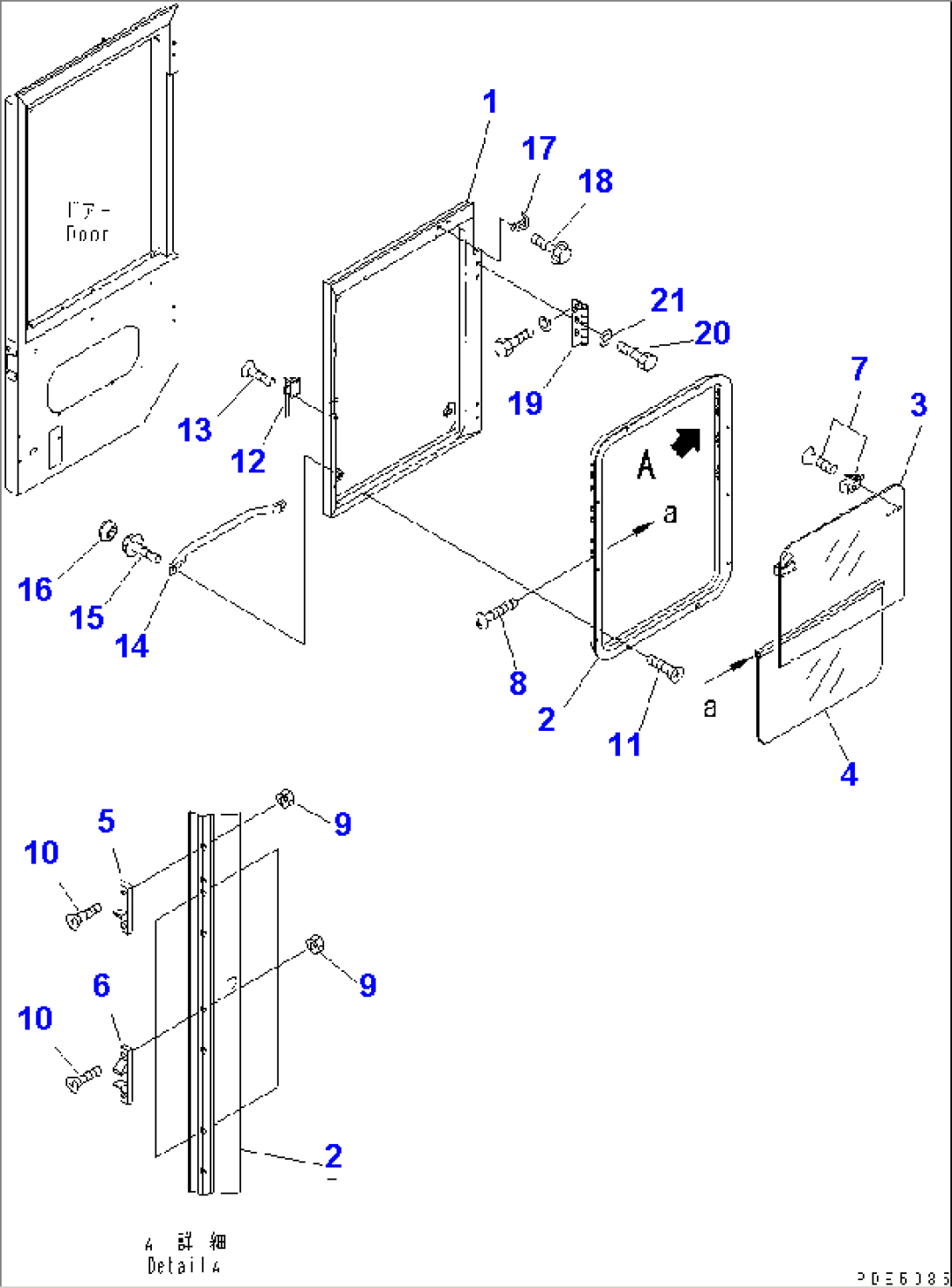 2-PERSONS CAB (WINDOW L.H.)(#64001-)