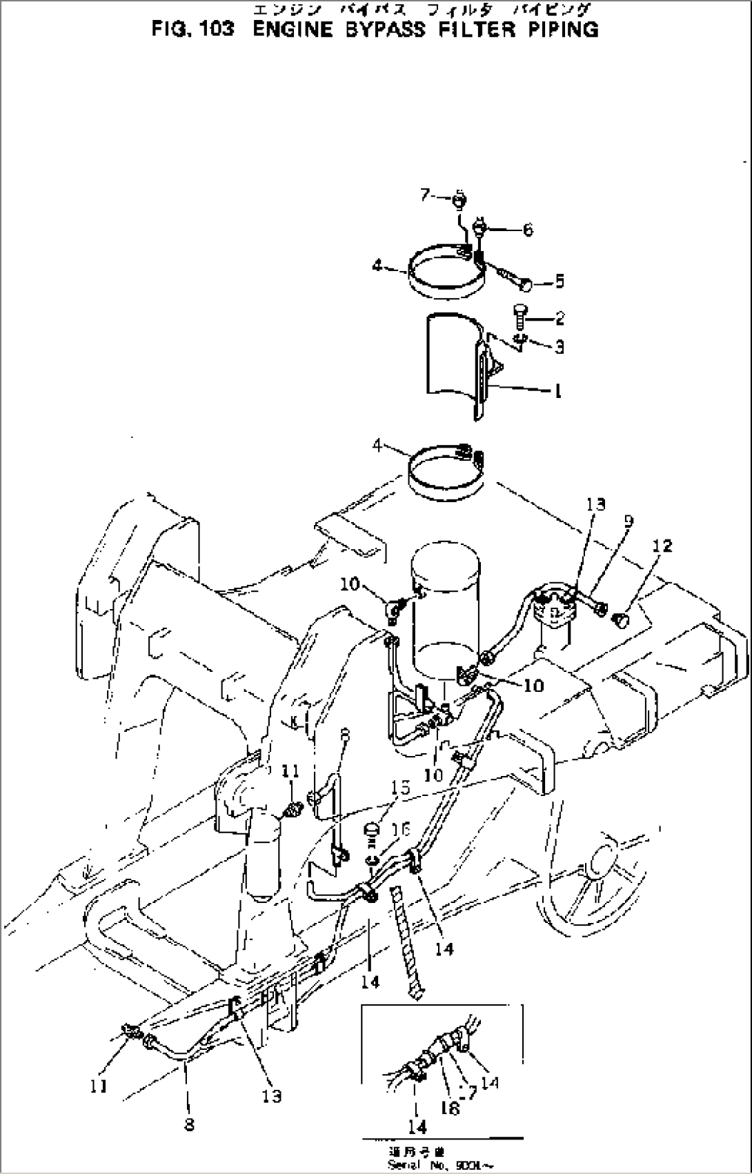 ENGINE BYPASS FILTER PIPING