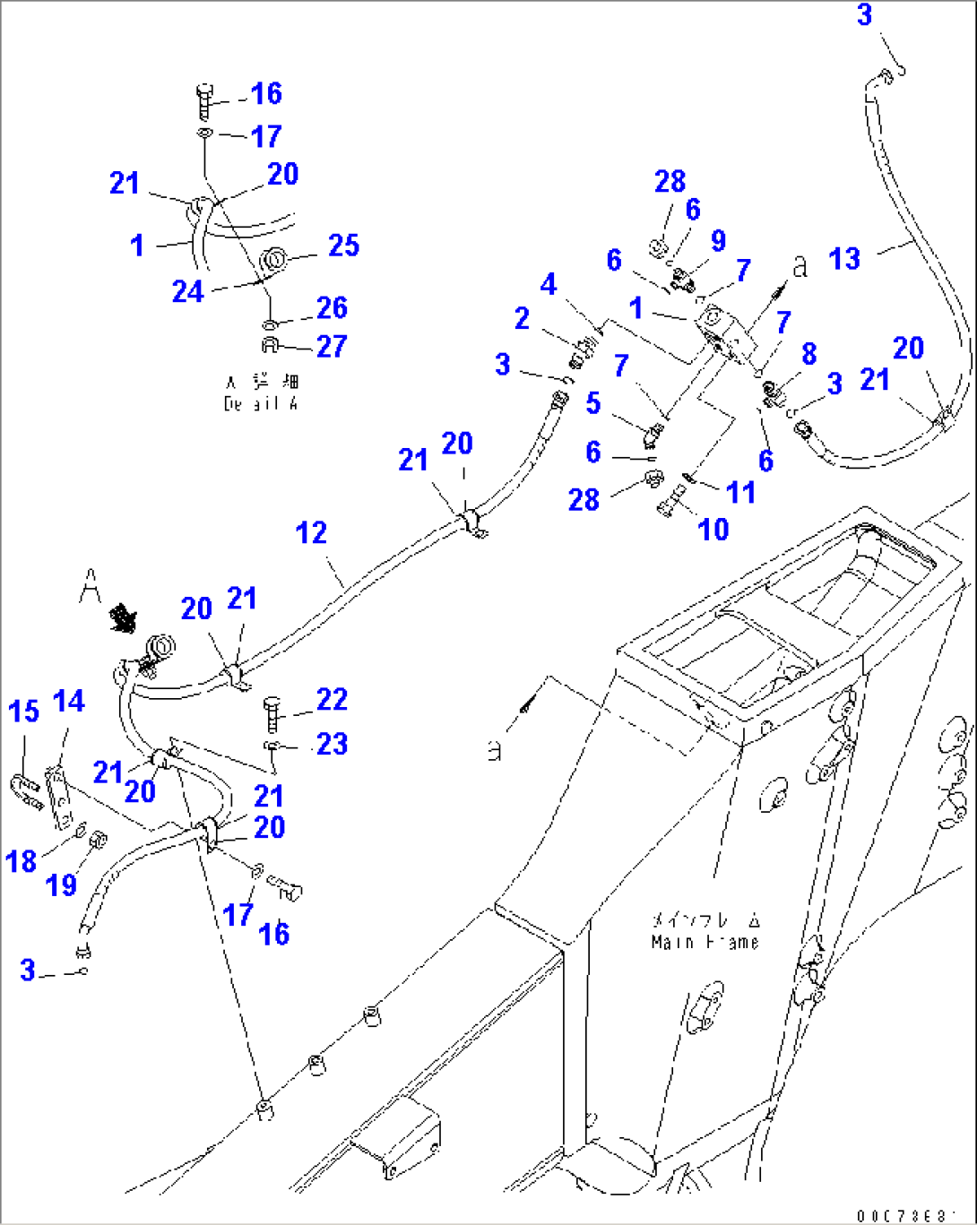 AUTO SUSPENSION PIPING (EXHAUST BRAKE LINE)(#7169-)