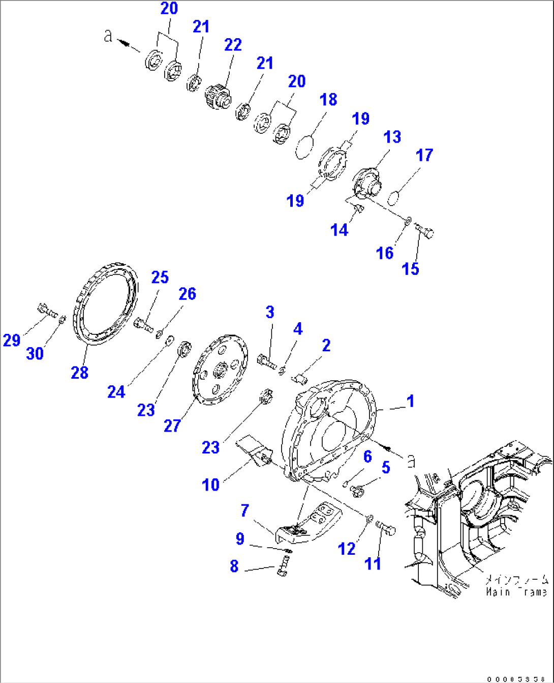 FINAL DRIVE (CASE¤HUB AND GEAR) (R.H.)(#1201-)