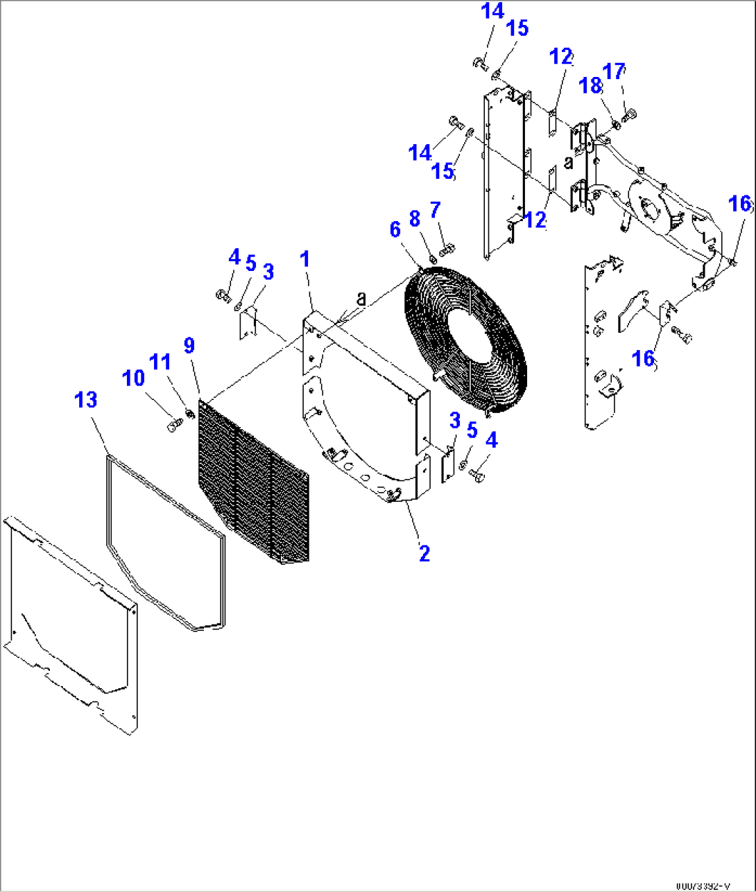 RADIATOR (FAN GUARD) (FOR SWING OUT FAN)(#75001-)