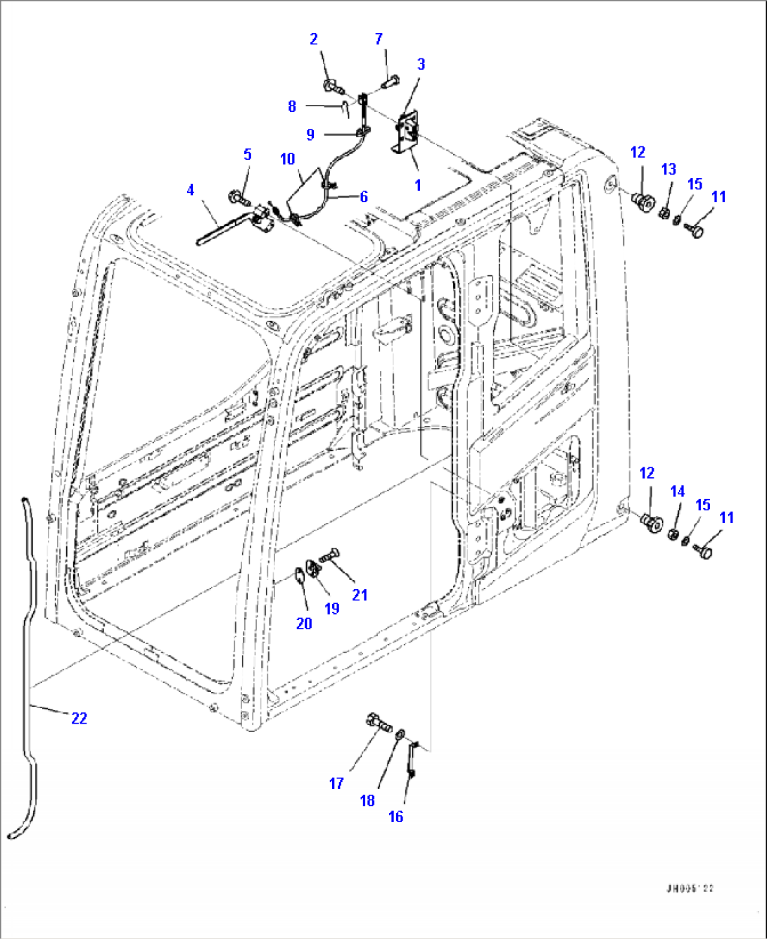K1110-001007 CAB OPEN LOCK AND DOOR CATCH