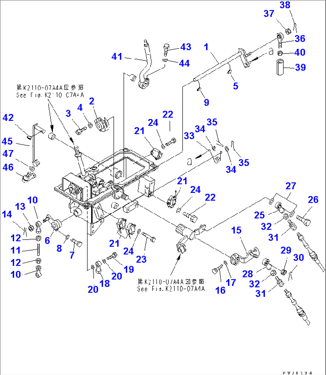 FLOOR FRAME (SPEED CONTROL) (2/2)(#4001-)