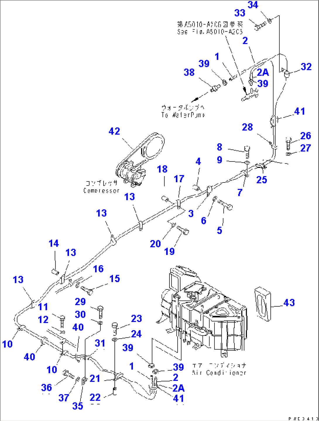 AIR CONDITIONER (HEATING LINES AND DUCT)(#12001-)