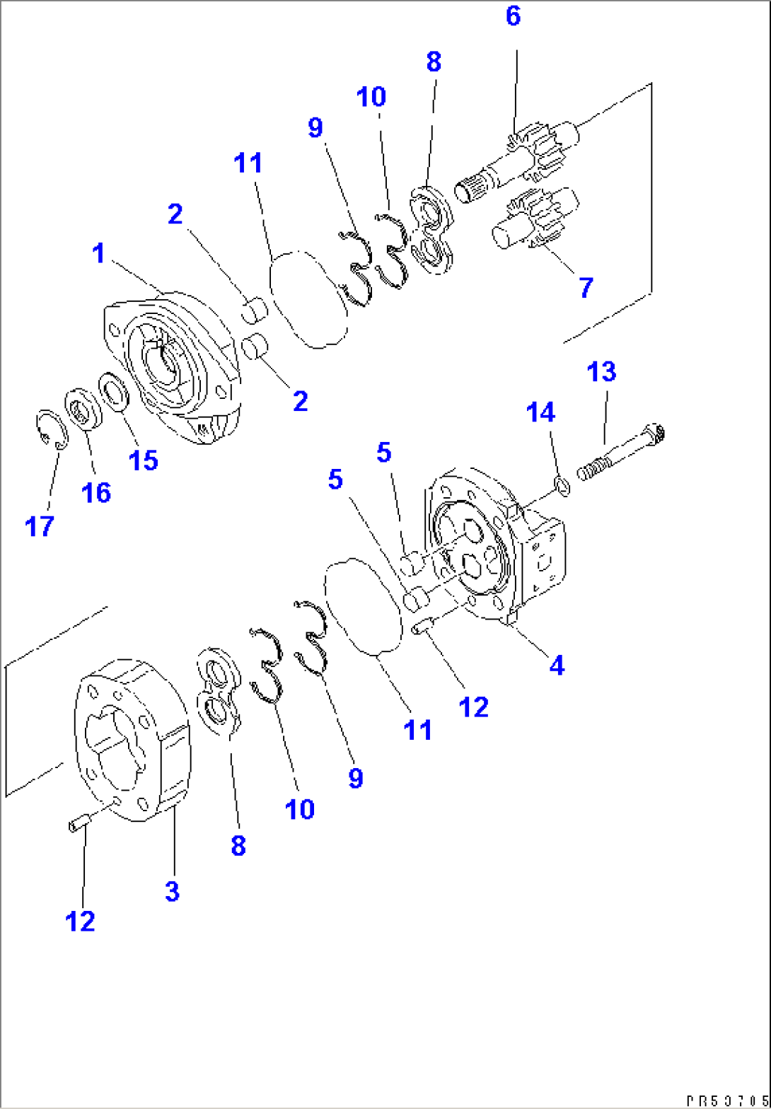 GEAR PUMP (SINGLE) (INNER PARTS)