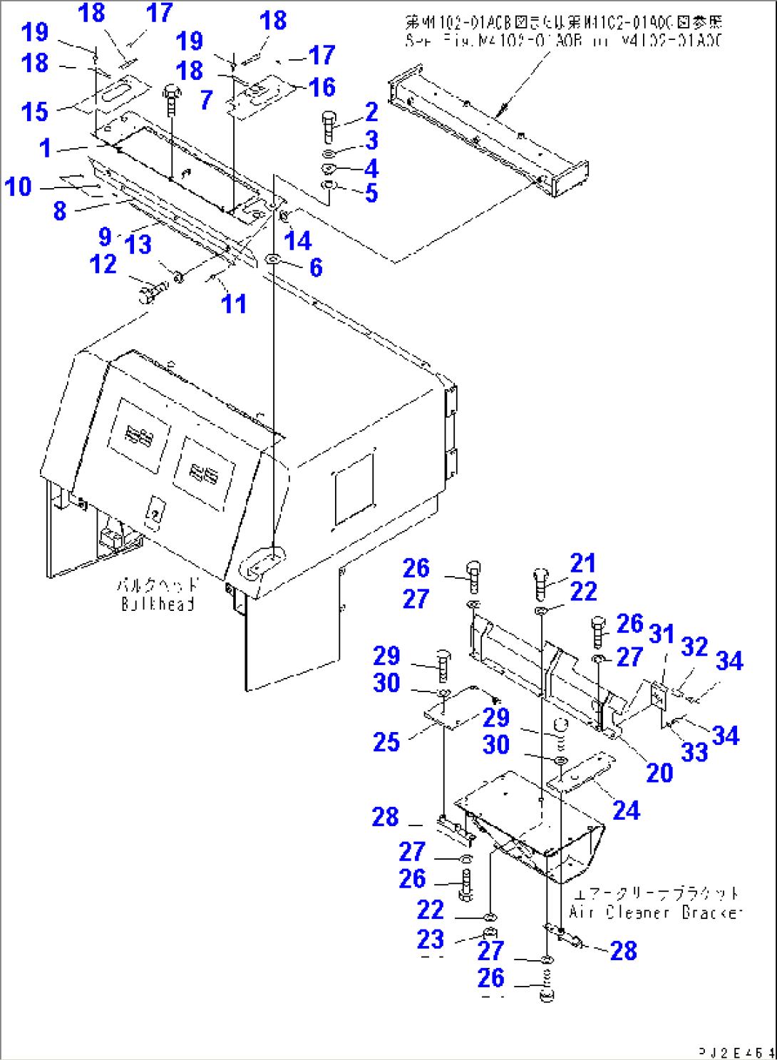 BULKHEAD (2/3) (UPPER COVER AND LOWER SUPPORT)(#51001-51074)