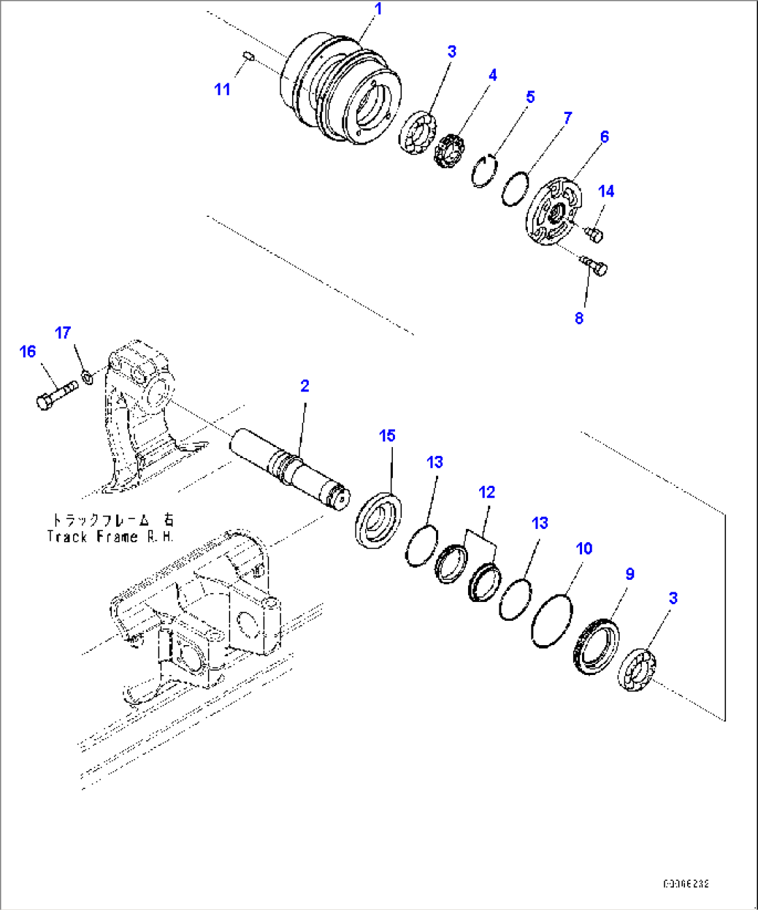 Track Frame, Track Roller, R.H. (2/2) (#11609-)