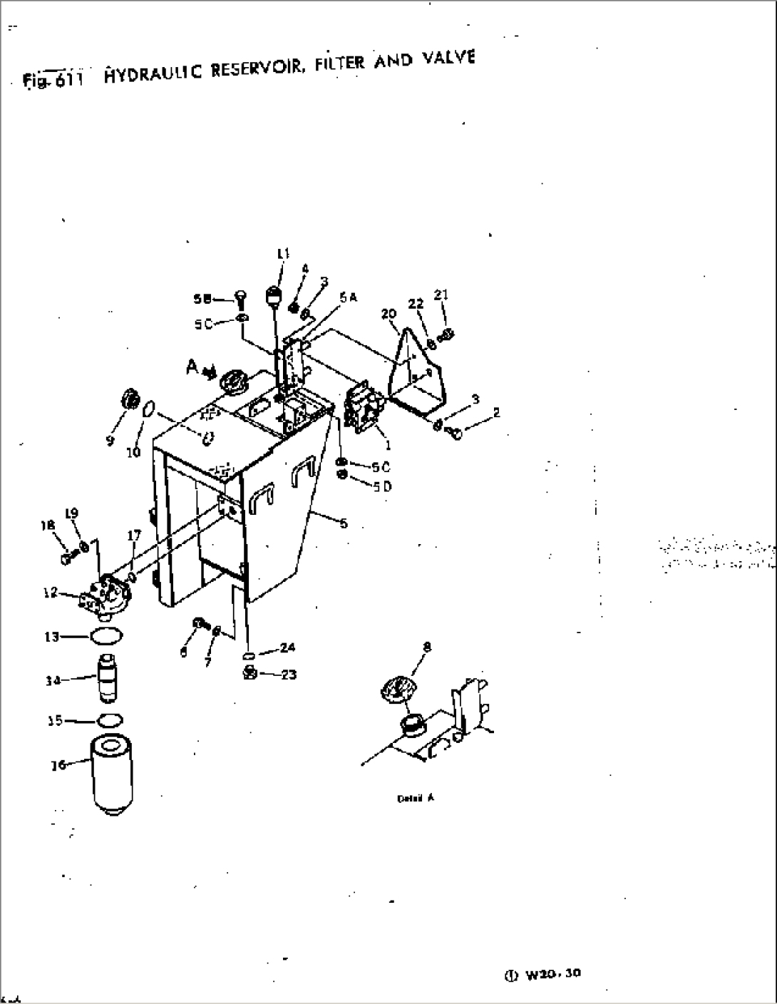 HYDRAULIC RESERVOIR¤ FILTER AND VALVE