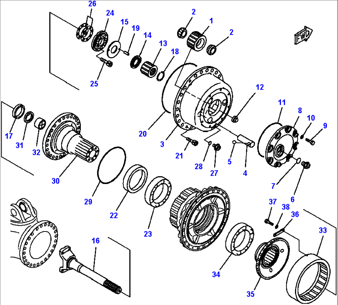 F3360-04A0 FINAL DRIVE AND BRAKE R.H. FRONT