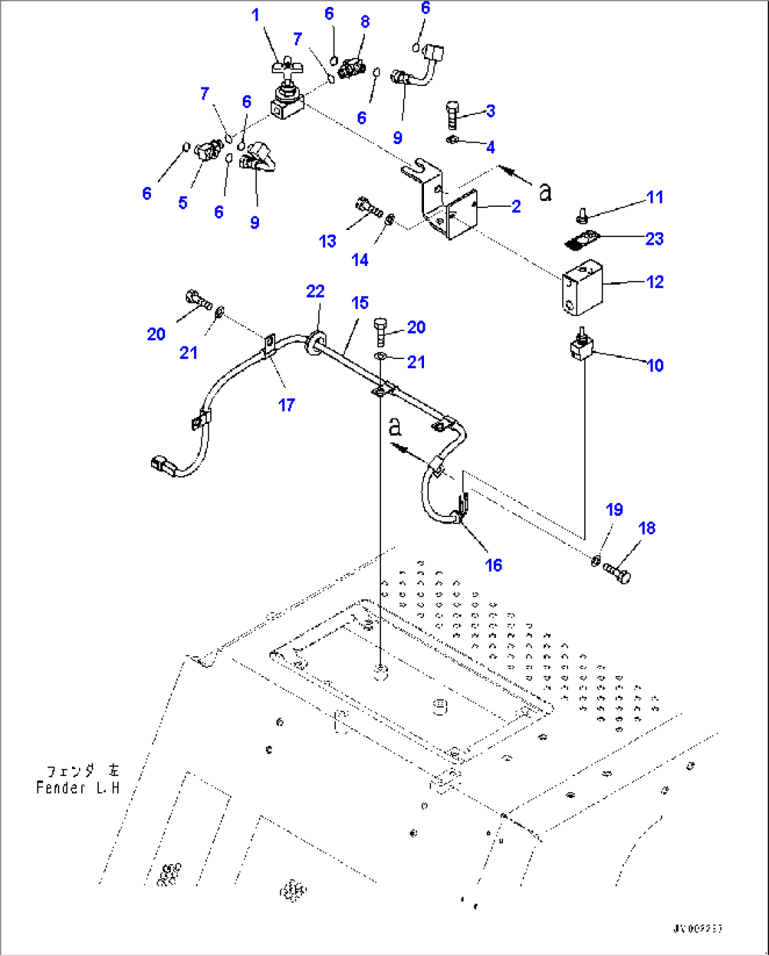 Cab Tilt Cylinder and Its Related Parts, Cab Tilt Valve (#10001-)