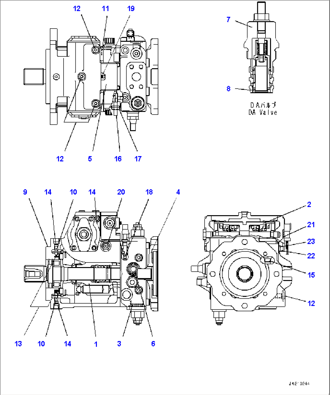 Hydrostatic Transmission (HST) Pump and Motor, HST Pump (#71447-)