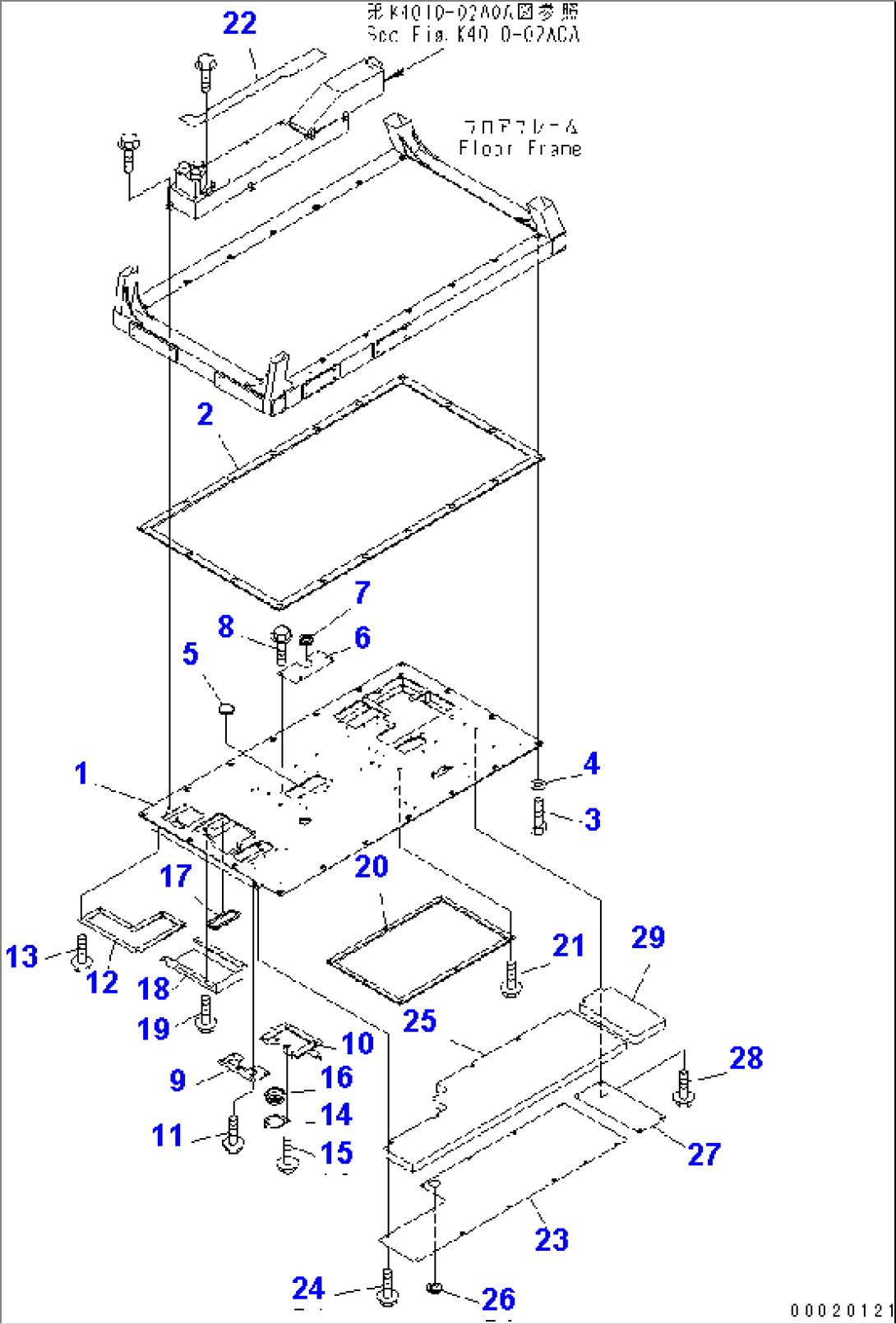 FLOOR SUB (FLOOR) (COVER)(#1601-)