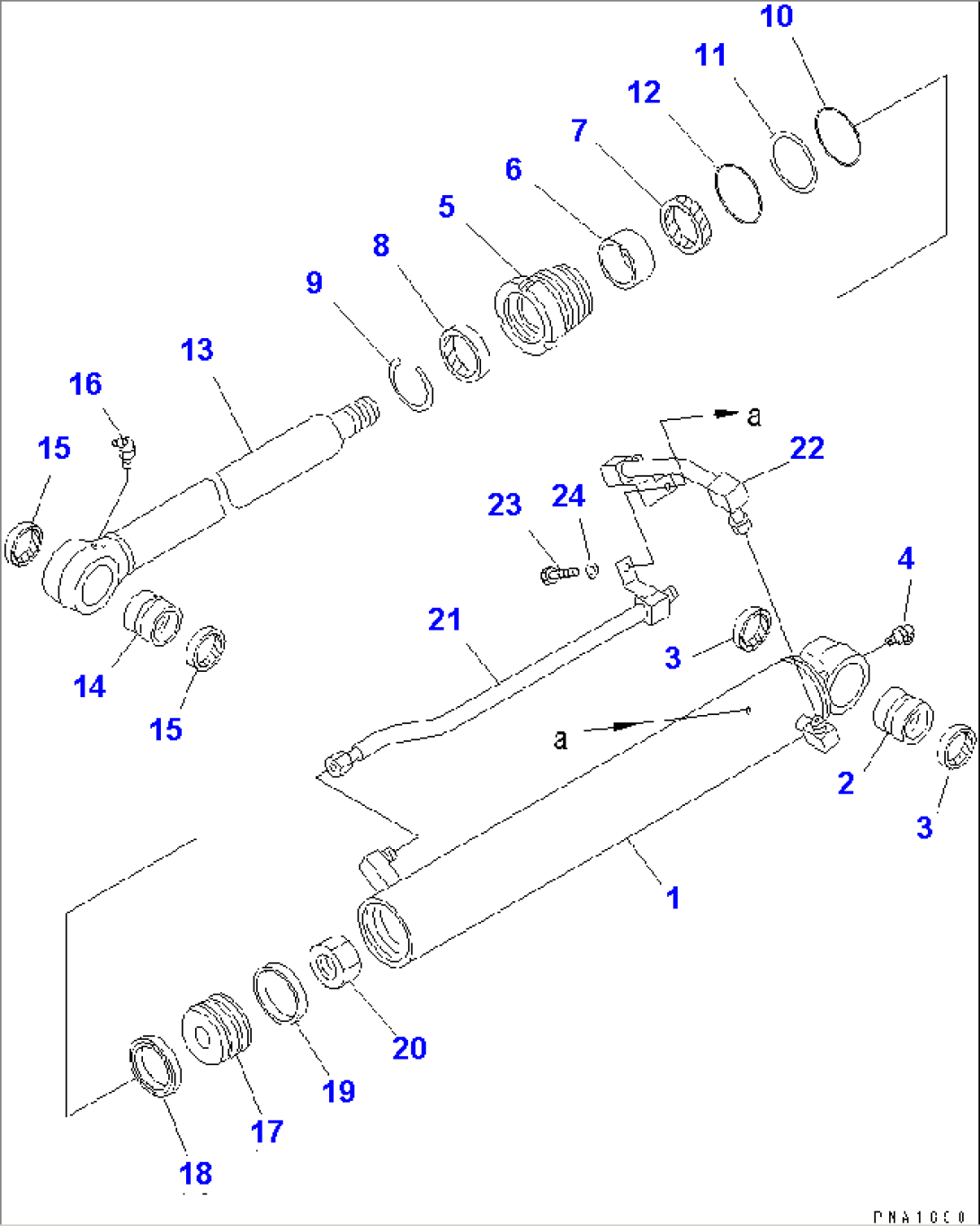 BUCKET CYLINDER (TELESCOPIC ARM) (INNER PARTS)