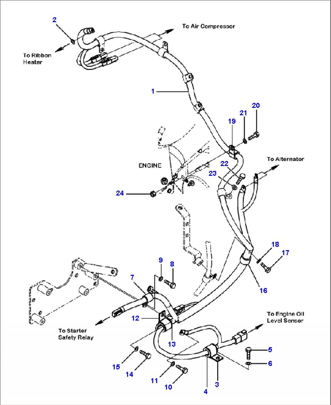 B0110-01A0 WIRING HARNESS ENGINE (MOUNTING)