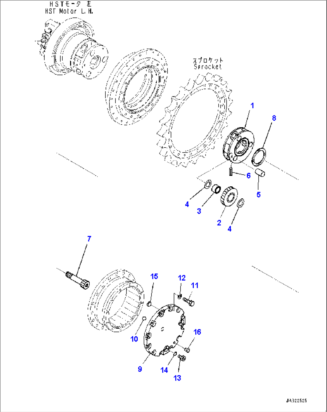 Final Drive, Carrier, L.H. (#85001-)