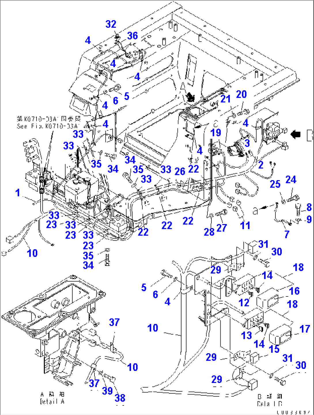 FLOOR FRAME (WIRING) (FOR TRIMMING DOZER)