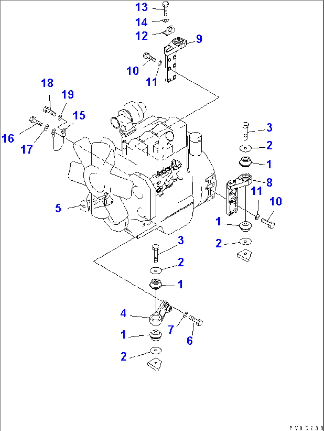 ENGINE MOUNTING PARTS