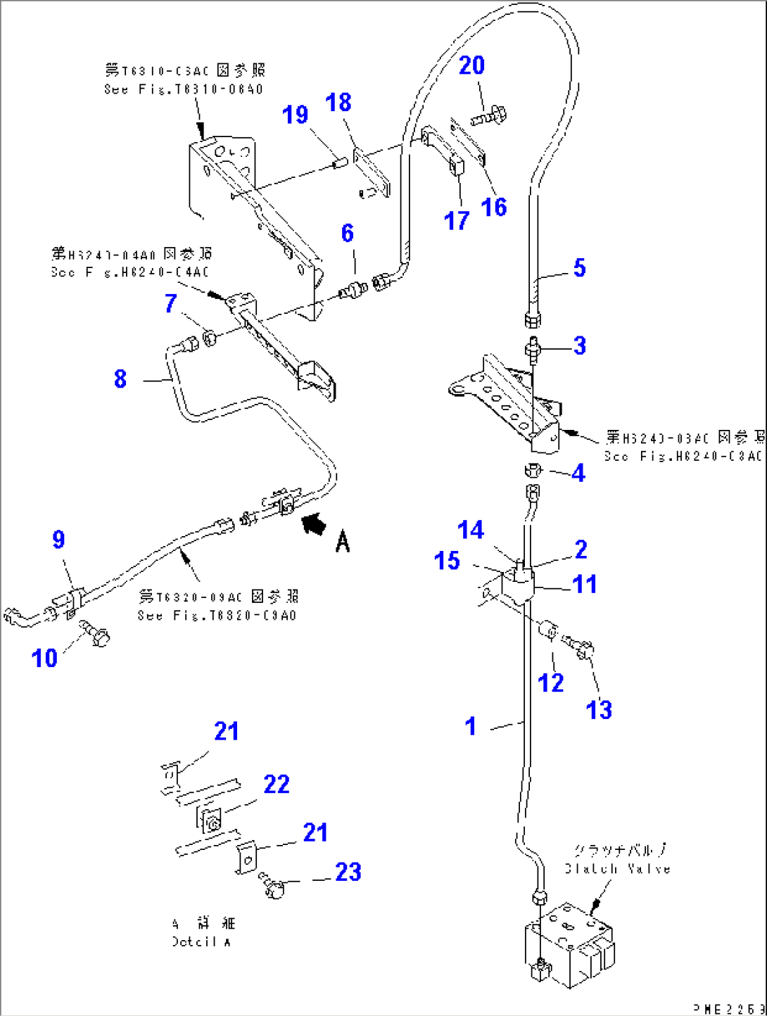 WINCH HYDRAULIC LINE (CONTROL LINE) (SUB WINCH AUTO BRAKE)(#15001-15300)