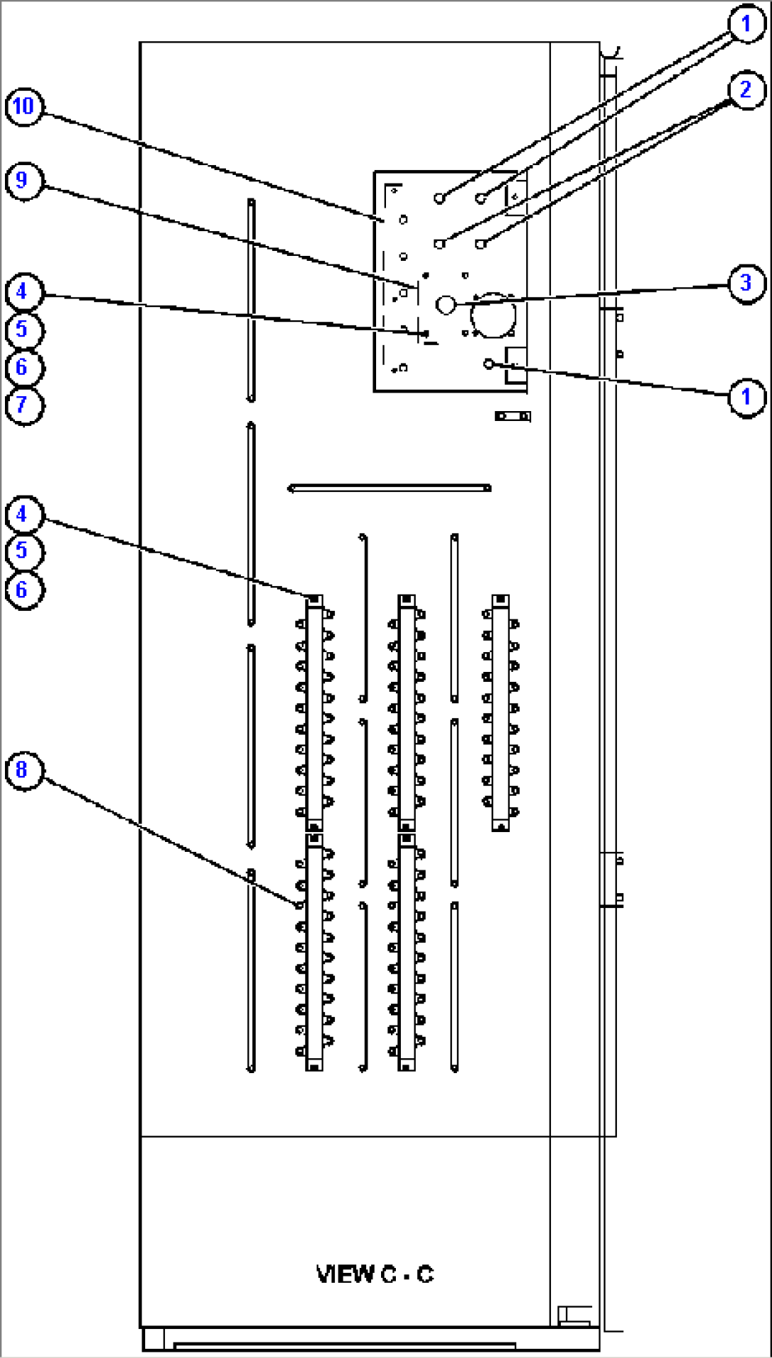 CONTROL CABINET (RIGHT INSIDE WALL)