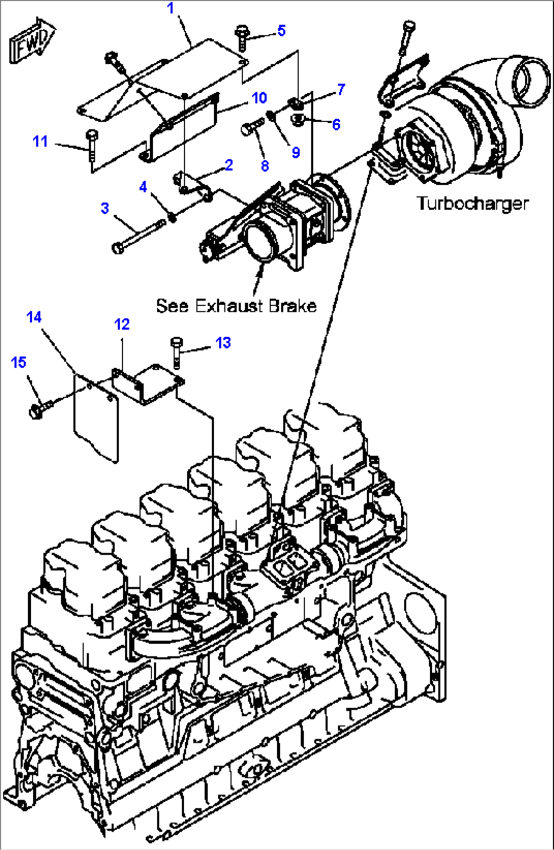 FIG. A1570-B4D6 HEAT SHIELDS - EXHAUST BRAKE