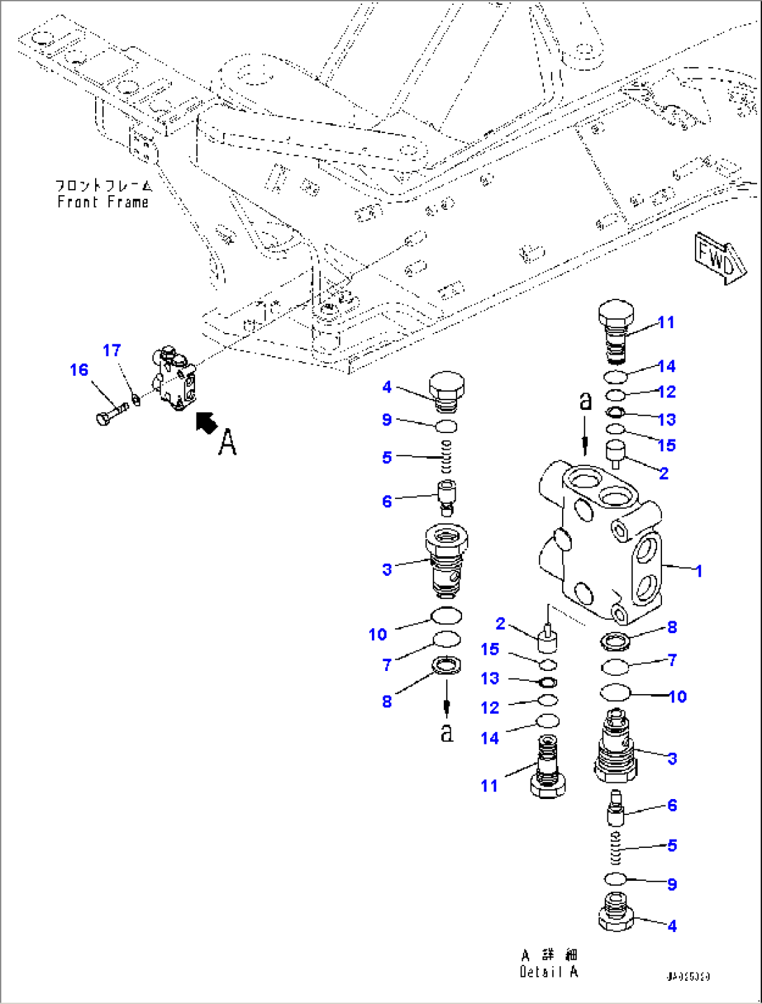 Control Valve, Drawbar Shift Check Valve (#1001-)