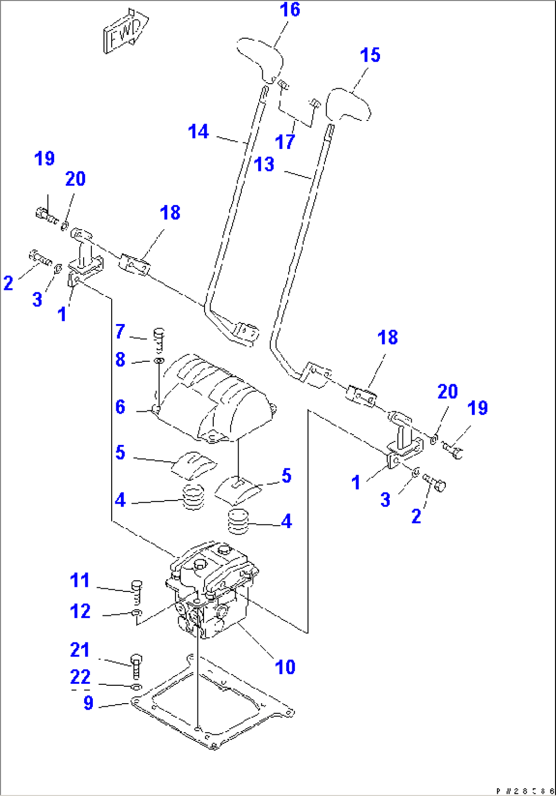 TRAVEL CONTROL LEVER