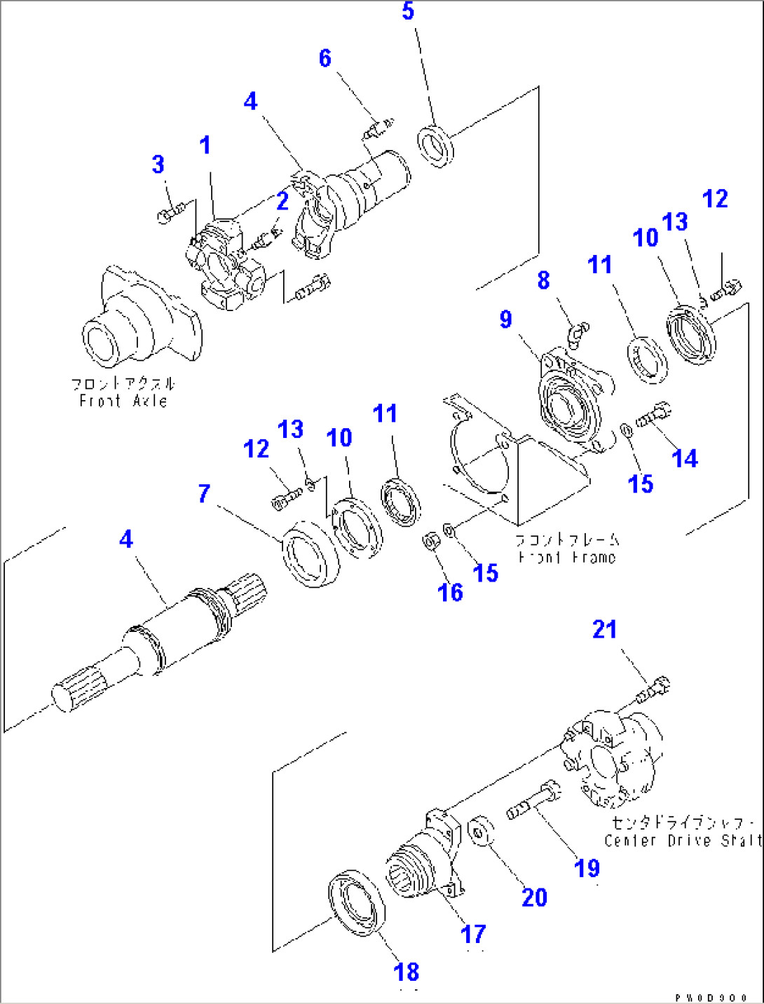 DRIVE SHAFT (FRONT) (WITH AUTO GREASE)