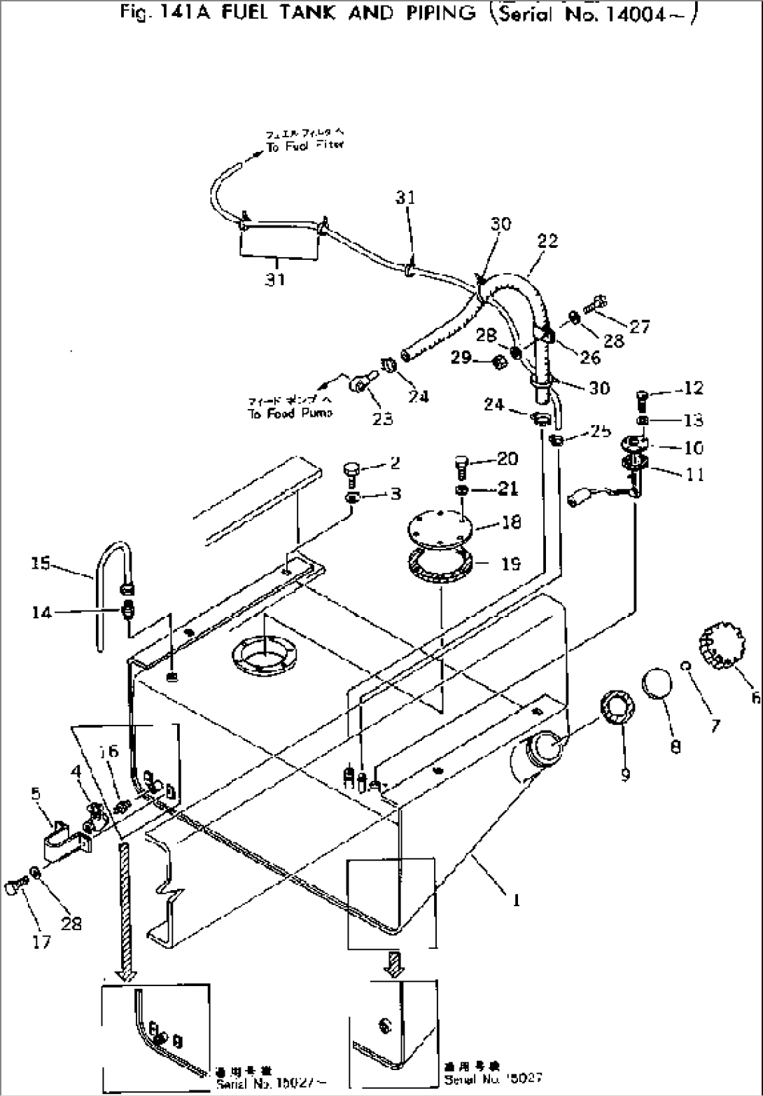 FUEL TANK AND PIPING(#14004-)