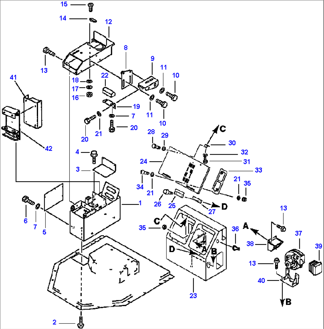 LEFT AND REAR CONSOLE BOXES FOR MACHINES WITH CAB