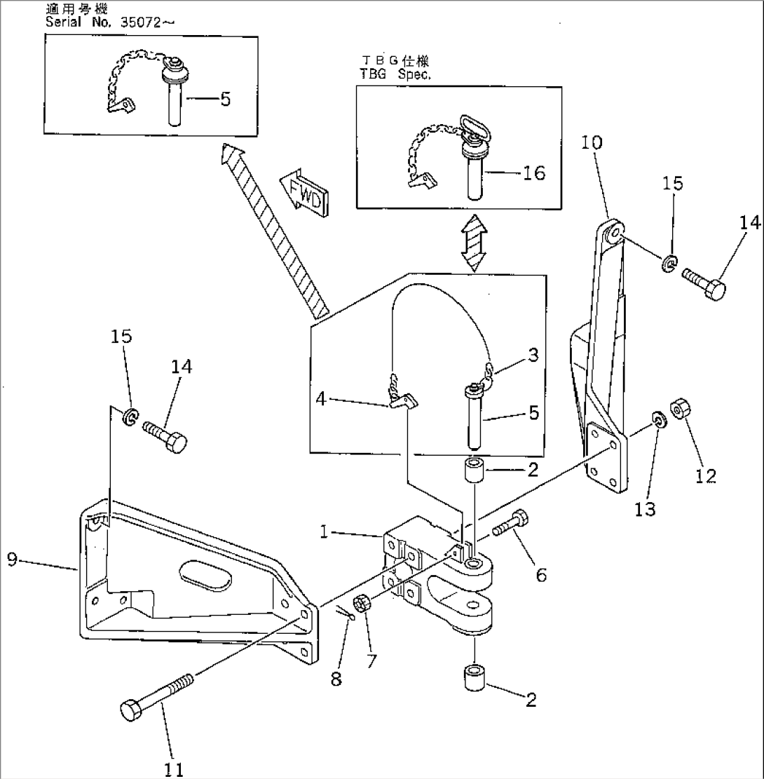 DRAWBAR(#35001-)