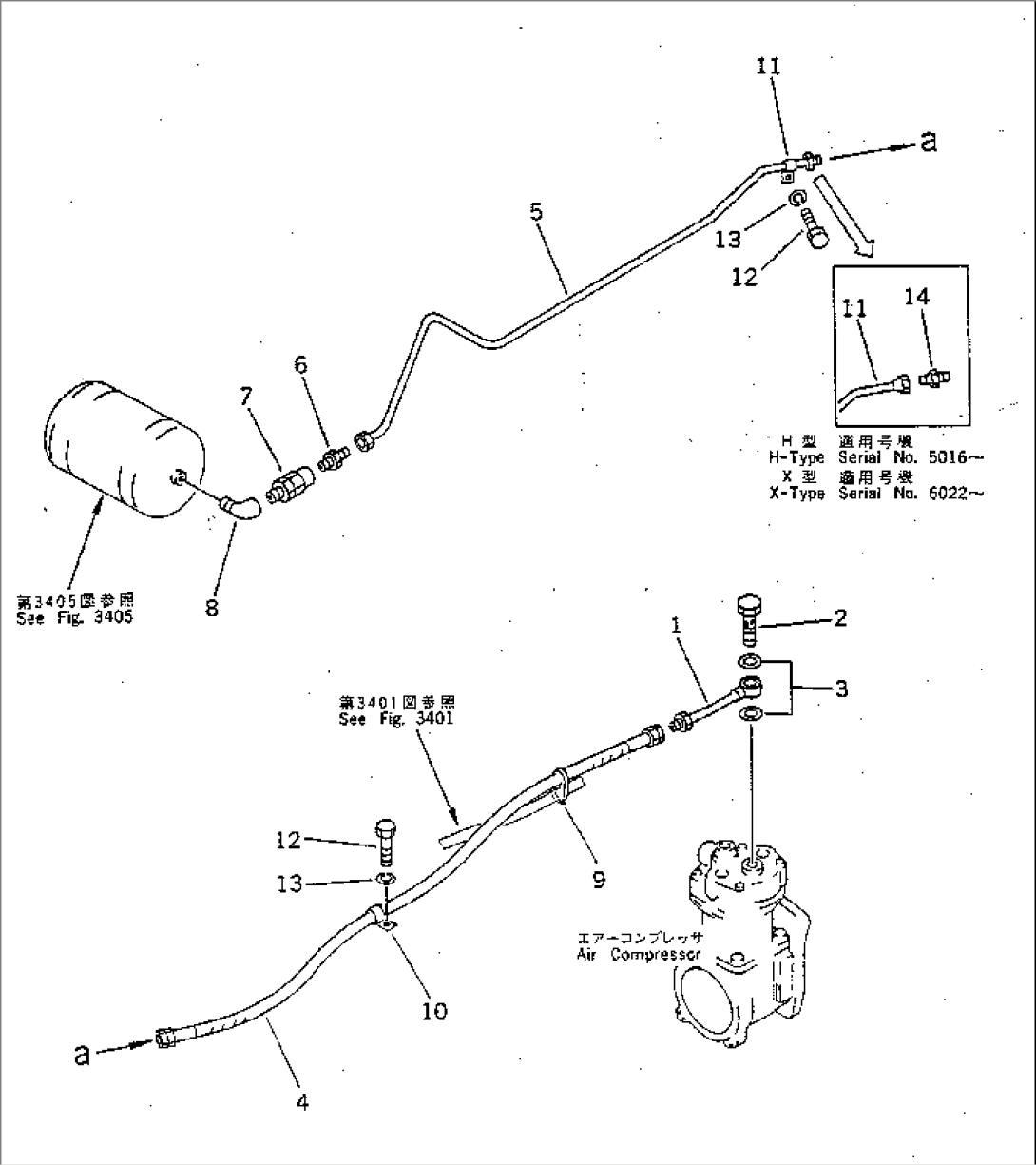 AIR PIPING (AIR COMPRESSOR TO WET RESERVOIR)