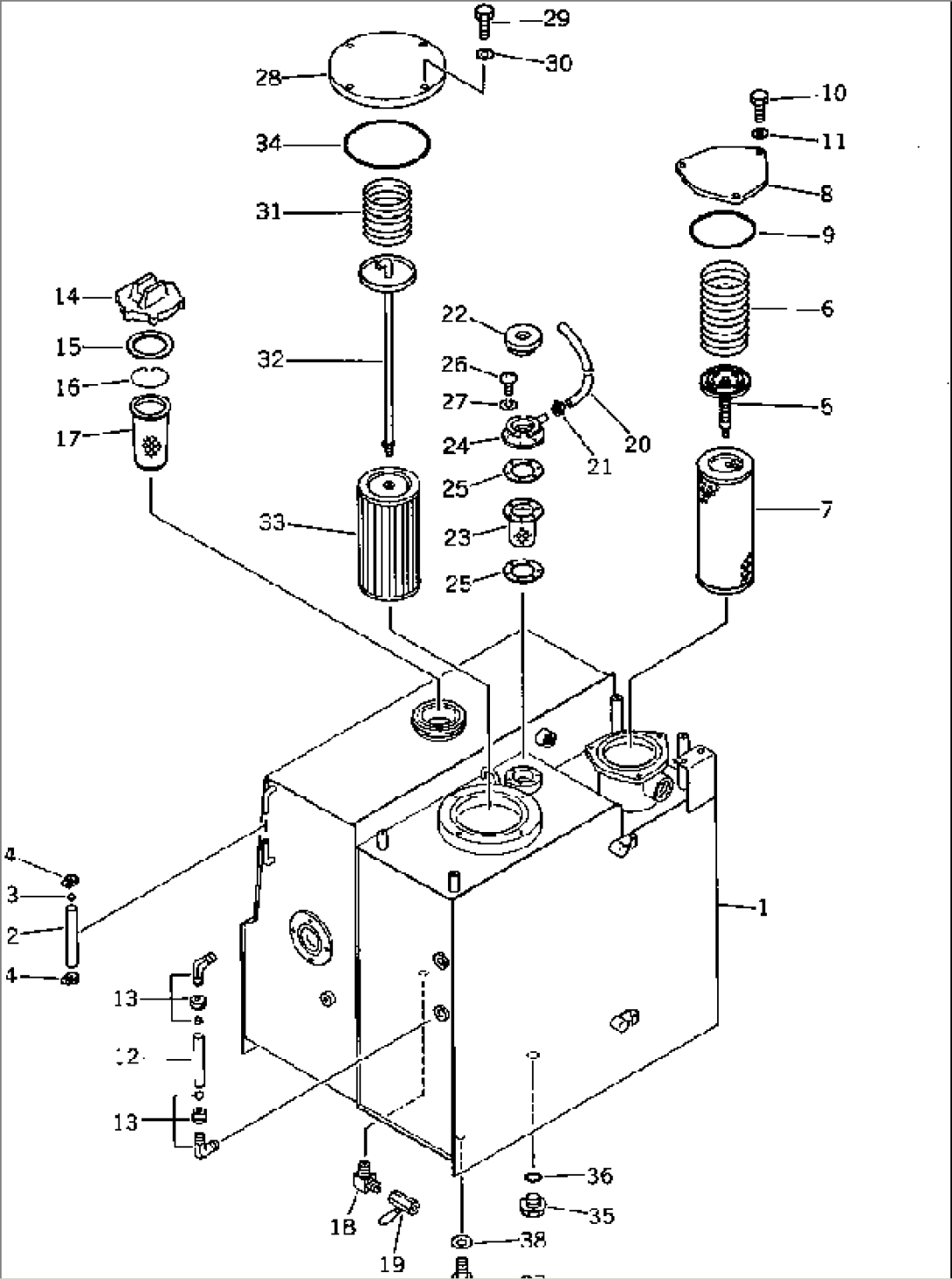 HYDRAULIC OIL AND FUEL TANK (1/2)