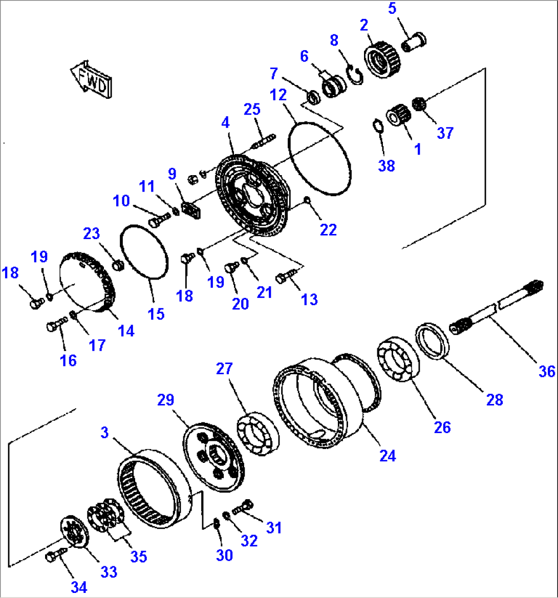 F4500-01A0 REAR AXLE FINAL DRIVE