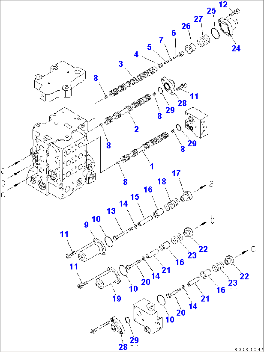 CONTROL VALVE (3-SPOOL) (2/7)