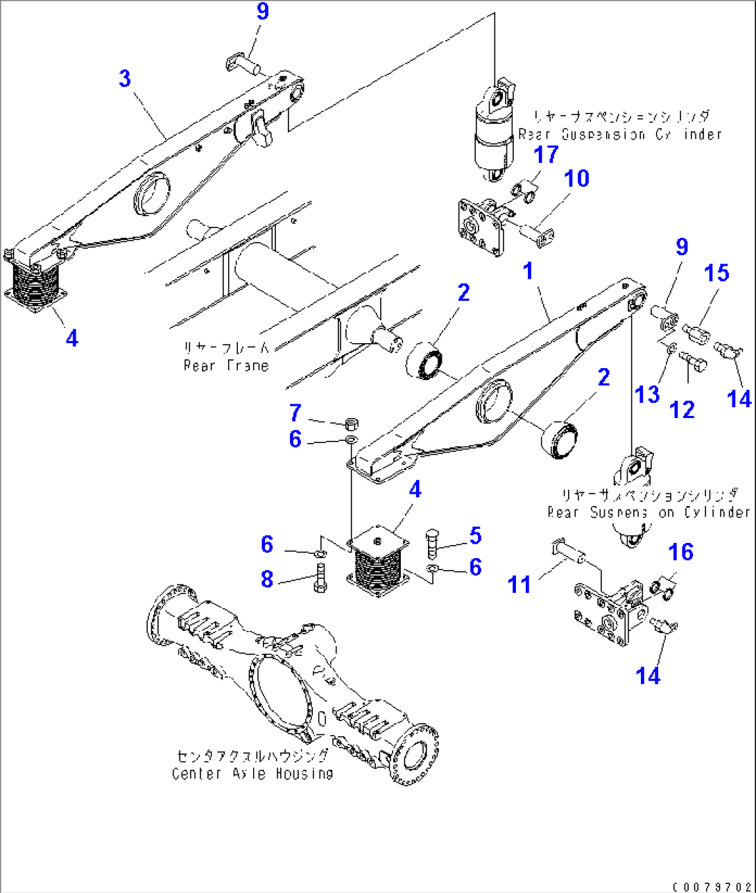 EQUALIZER BAR AND MOUNTING PARTS (PAYLOAD METER)(#2001-)