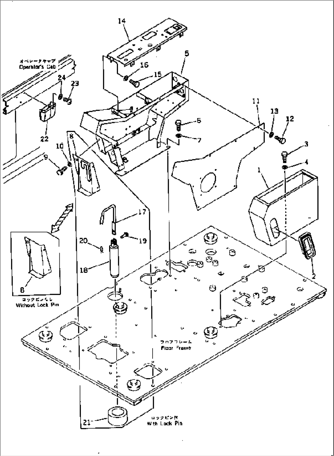 LONG LEVER STAND (FOR BACKHOE) (FOR TILT DUMP LOADER)