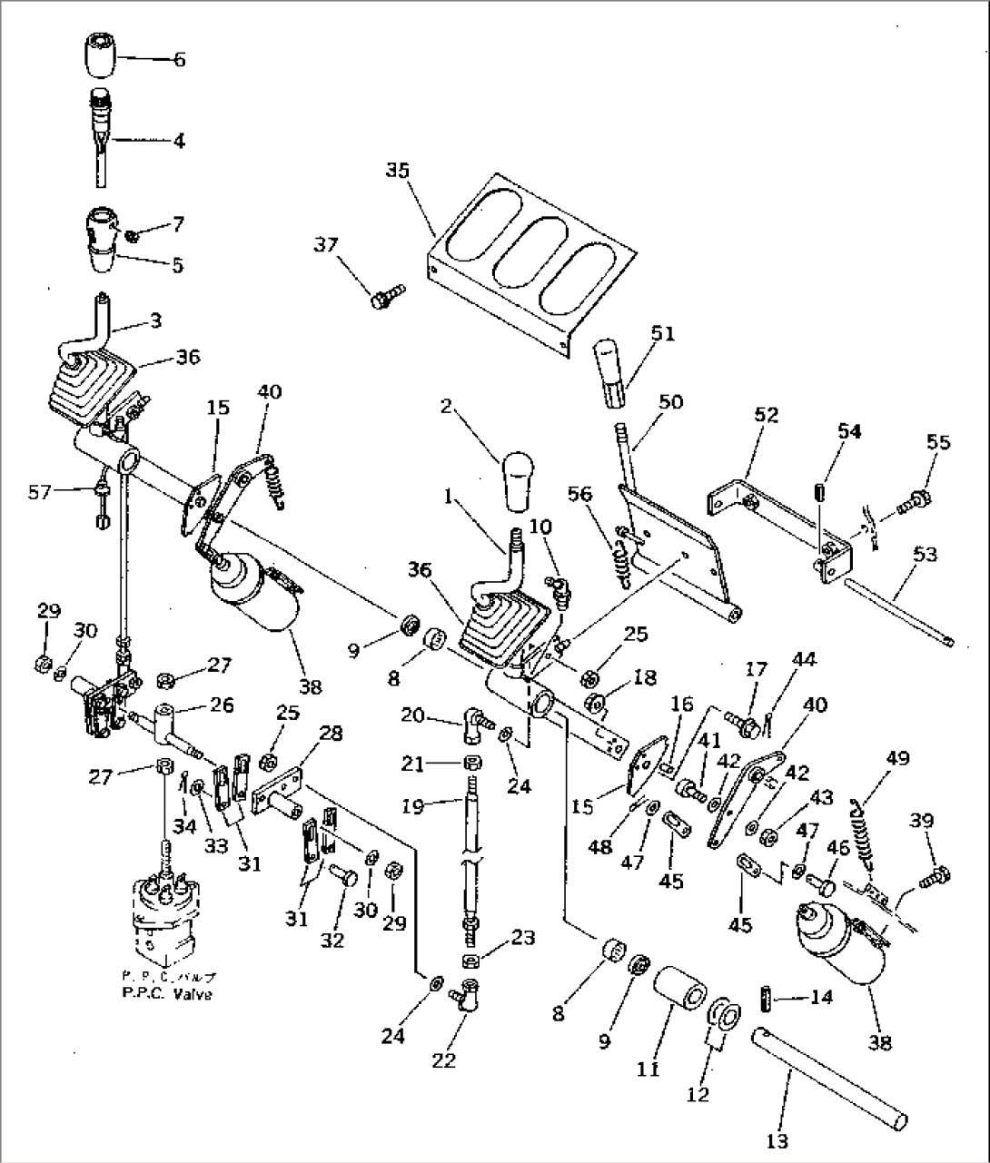WORK EQUIPMENT CONTROL LEVER