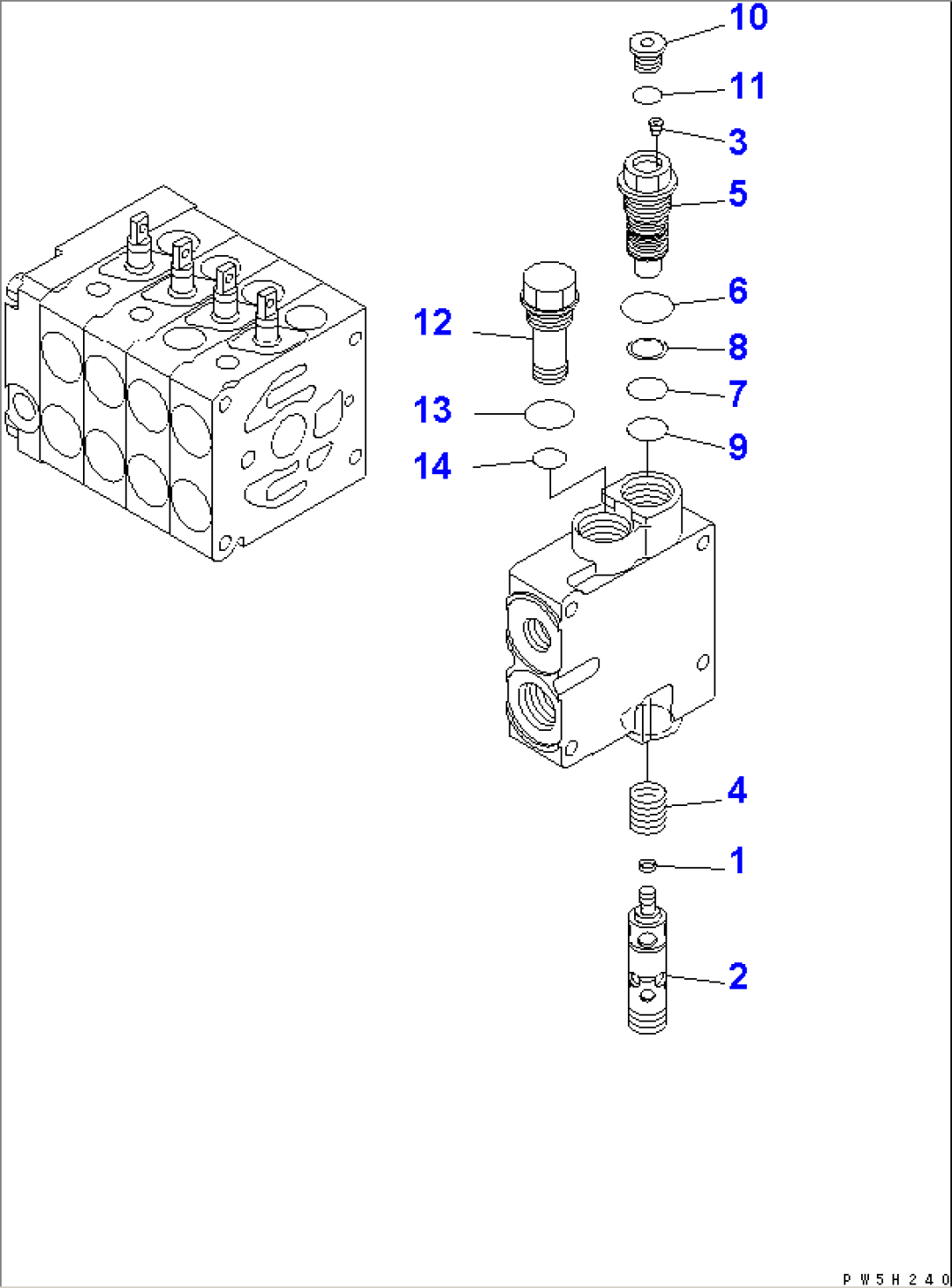 CONTROL VALVE (4-SPOOL) (3/5) (L.H.)
