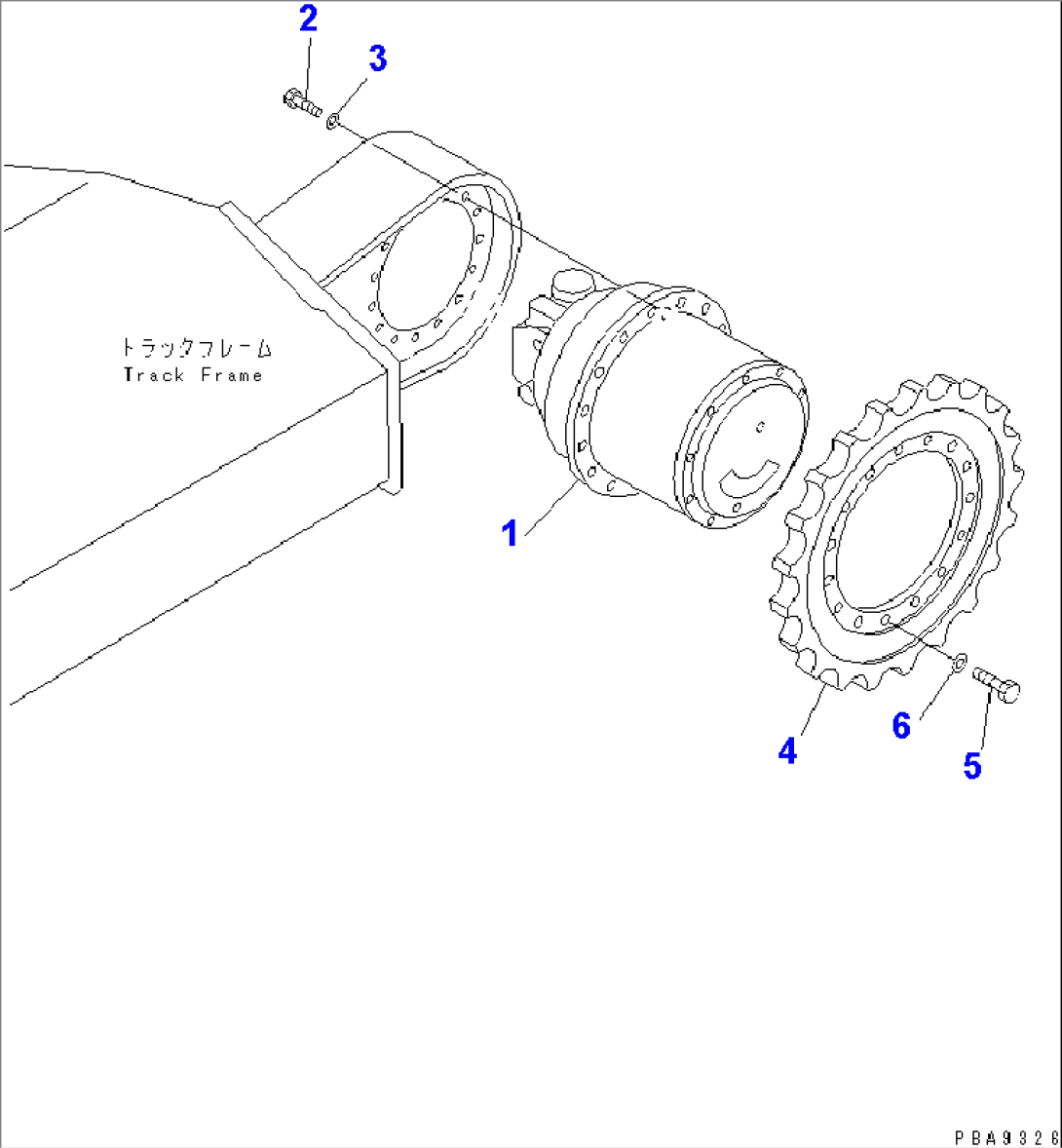 FINAL DRIVE (SPROCKET AND RELATED PARTS)(#45000-)