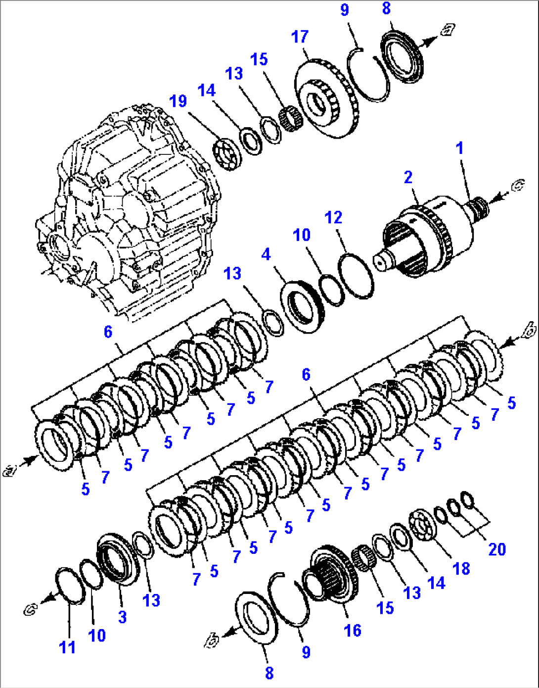 FIG. F4350-53A0 TRANSMISSION - FORWARD AND SECOND CLUTCH