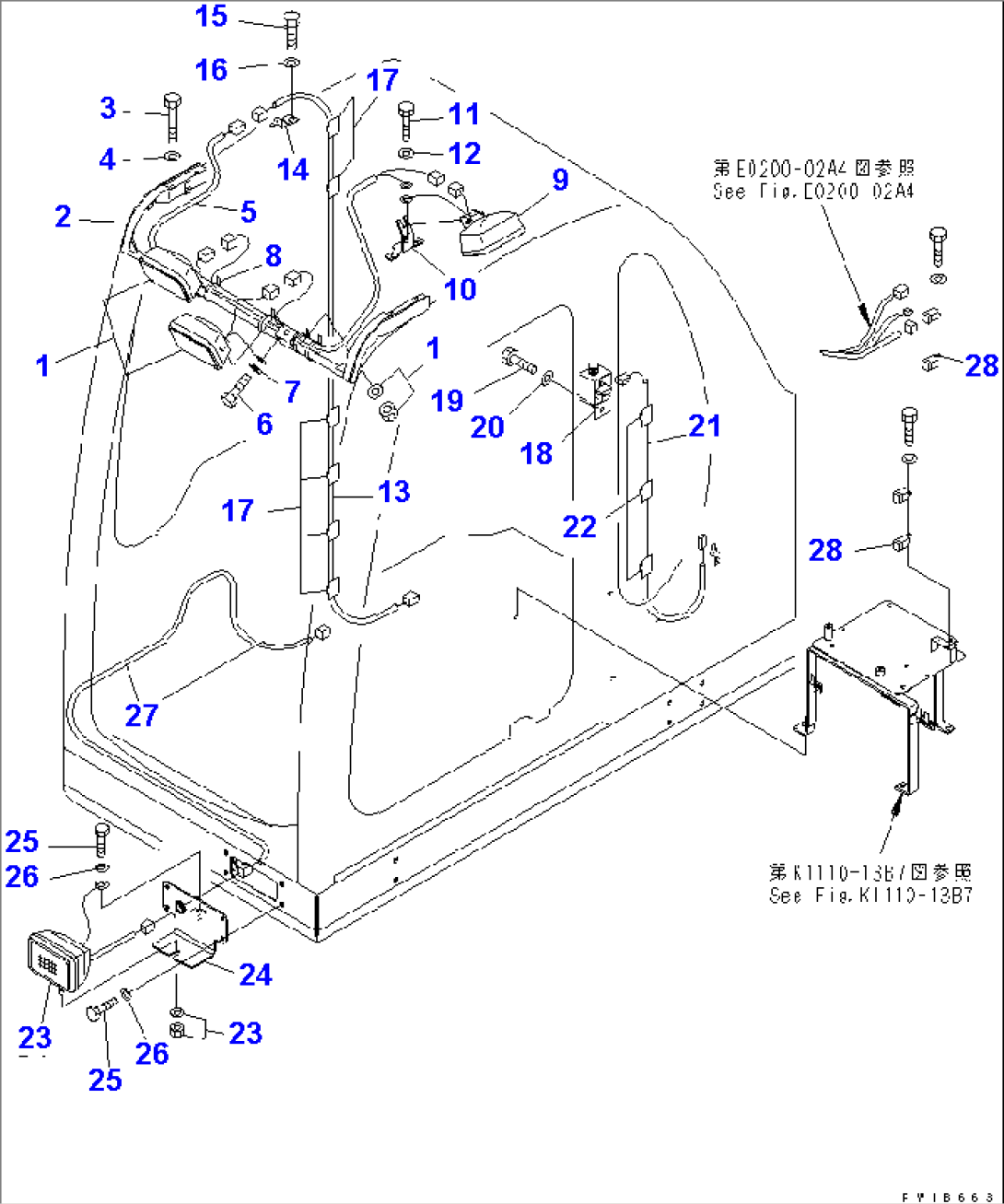 ADDITIONAL WORK LAMP AND FLASH LIGHT(#11001-)