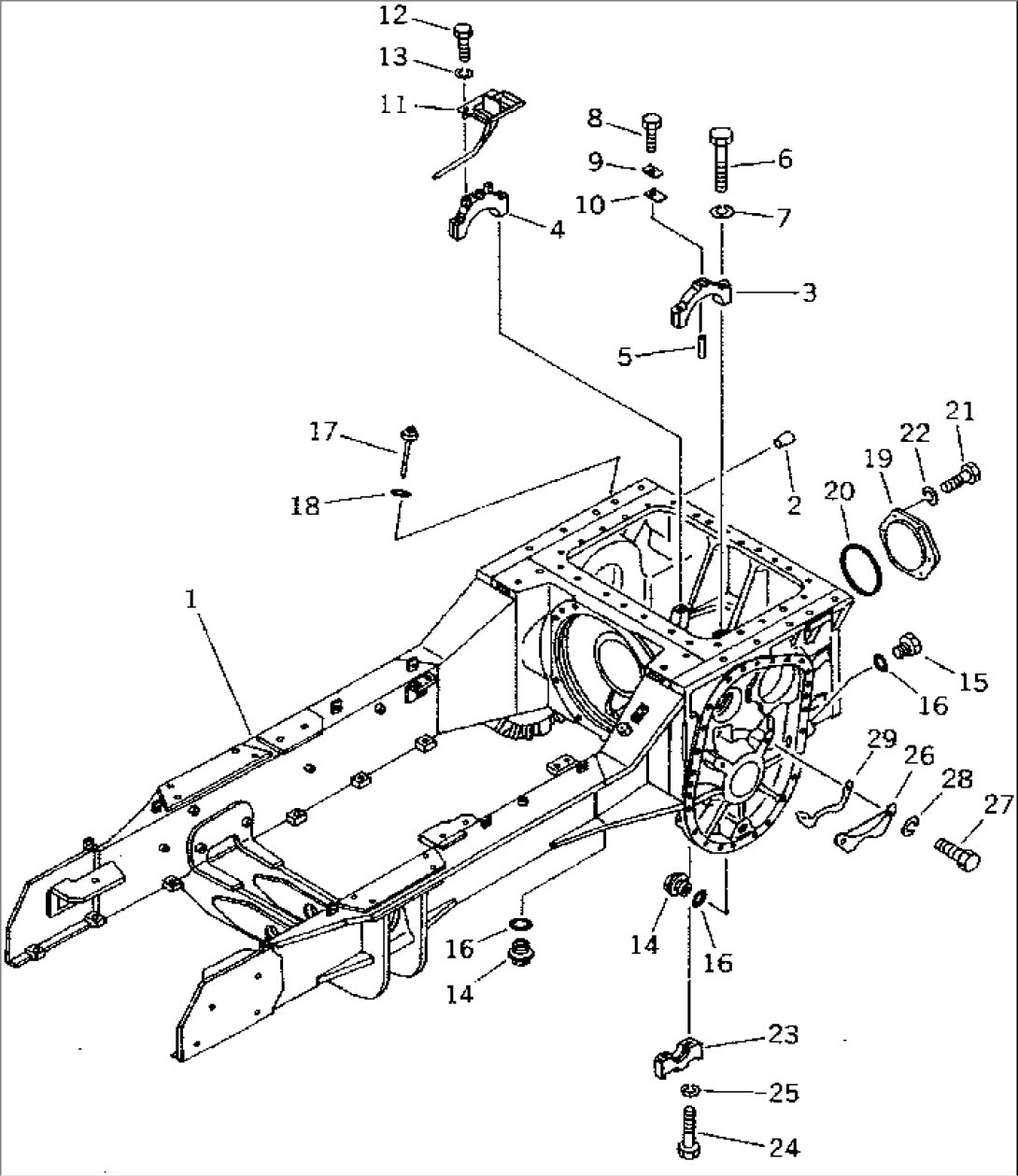 STEERING CASE AND MAIN FRAME (FOR STRENGTHENED TRACK)