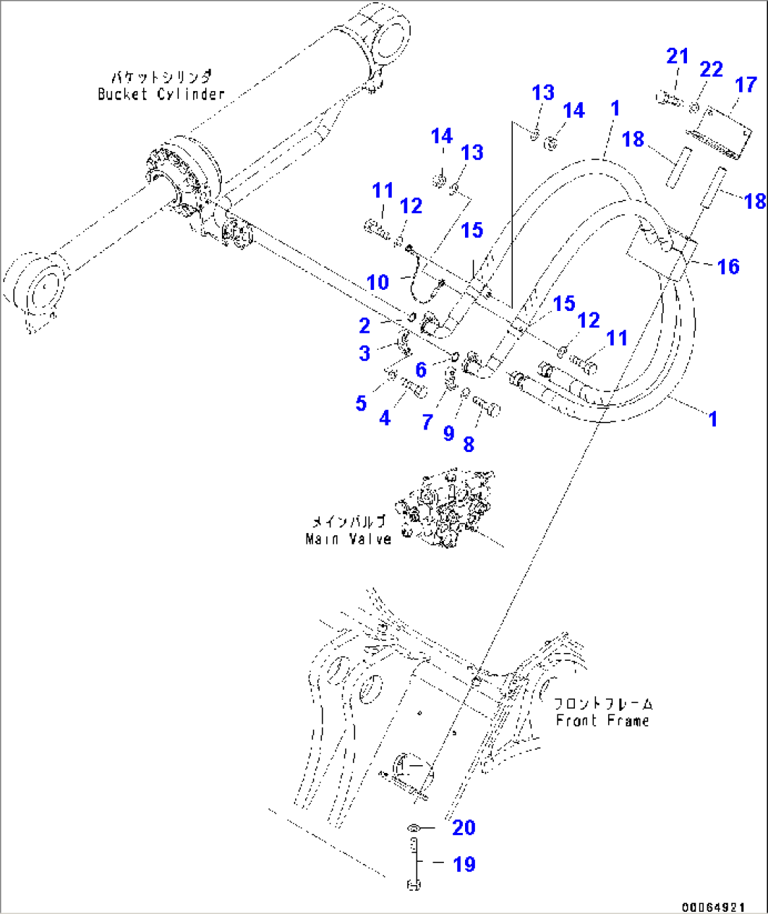 Hydraulic Piping, Dump Cylinder Piping (#75042-)