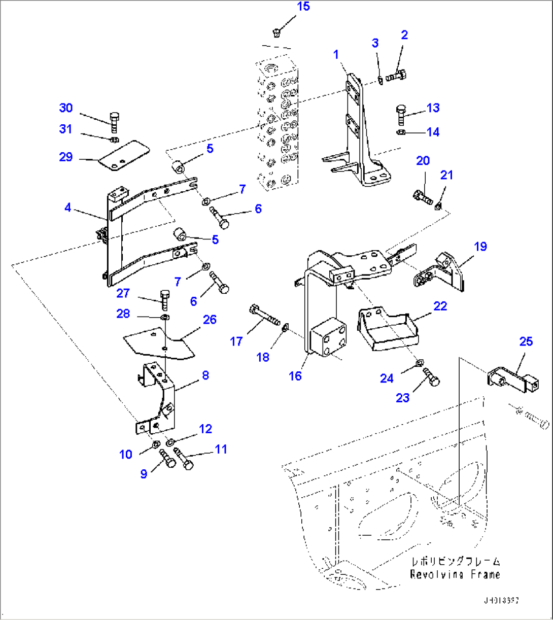 Pressure Switch Block, Mounting Bracket (#451080-)