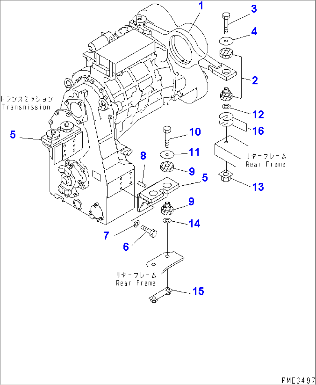 TORQUE CONVERTER AND TRANSMISSION MOUNTING