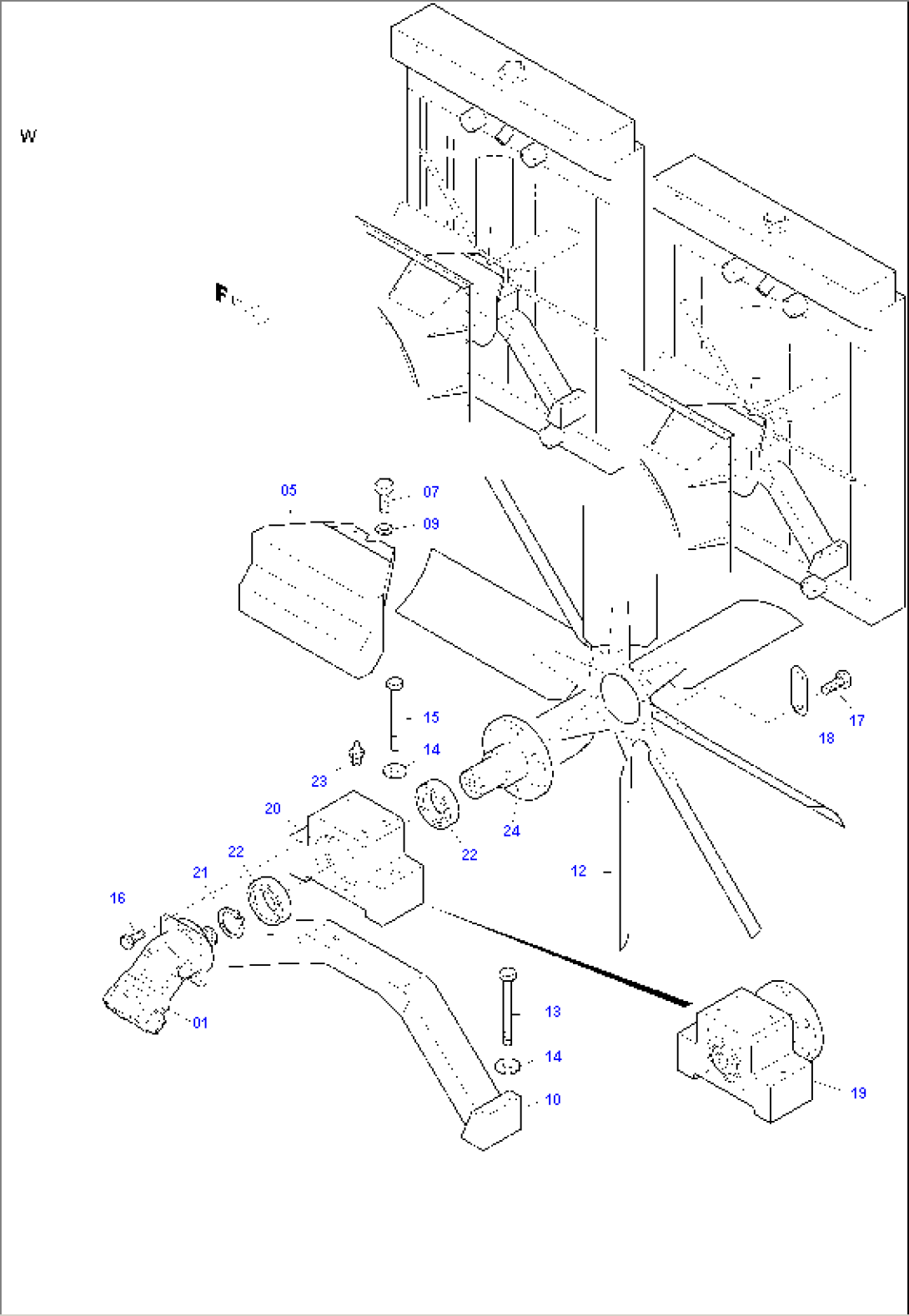 Radiator - Fan Drive (front/rear)