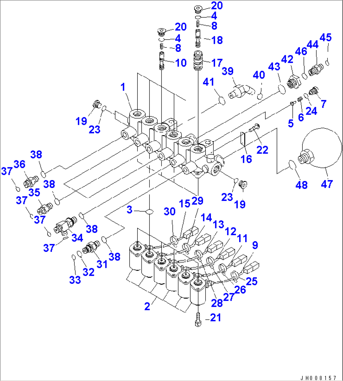 SOLENOID VALVE CIRCUIT (SOLENOID VALVE) (FOR 1 AND 2-ACTUATOR)(#307377-)