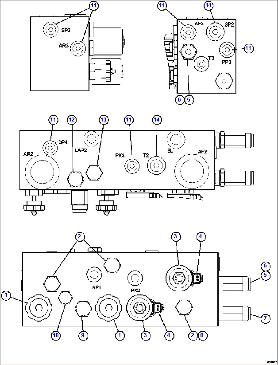 BRAKE MANIFOLD - TWO CIRCUIT PC1995