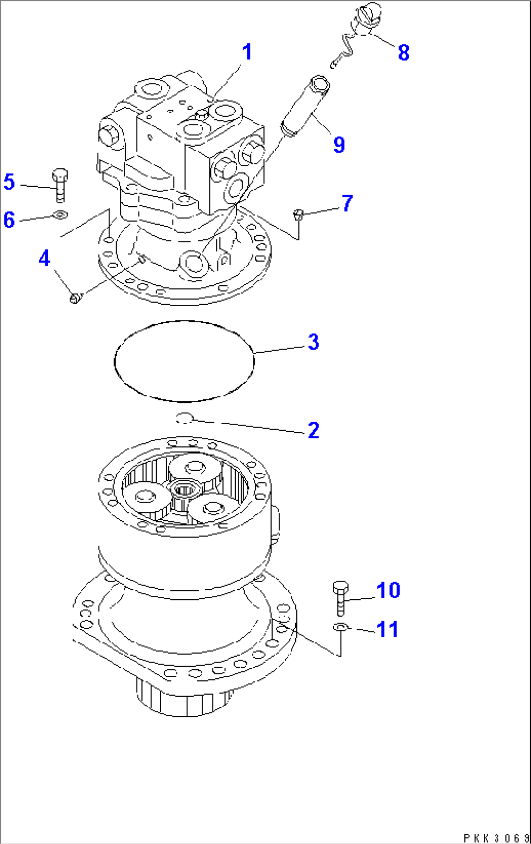 SWING MOTOR (MOUNTING PARTS)