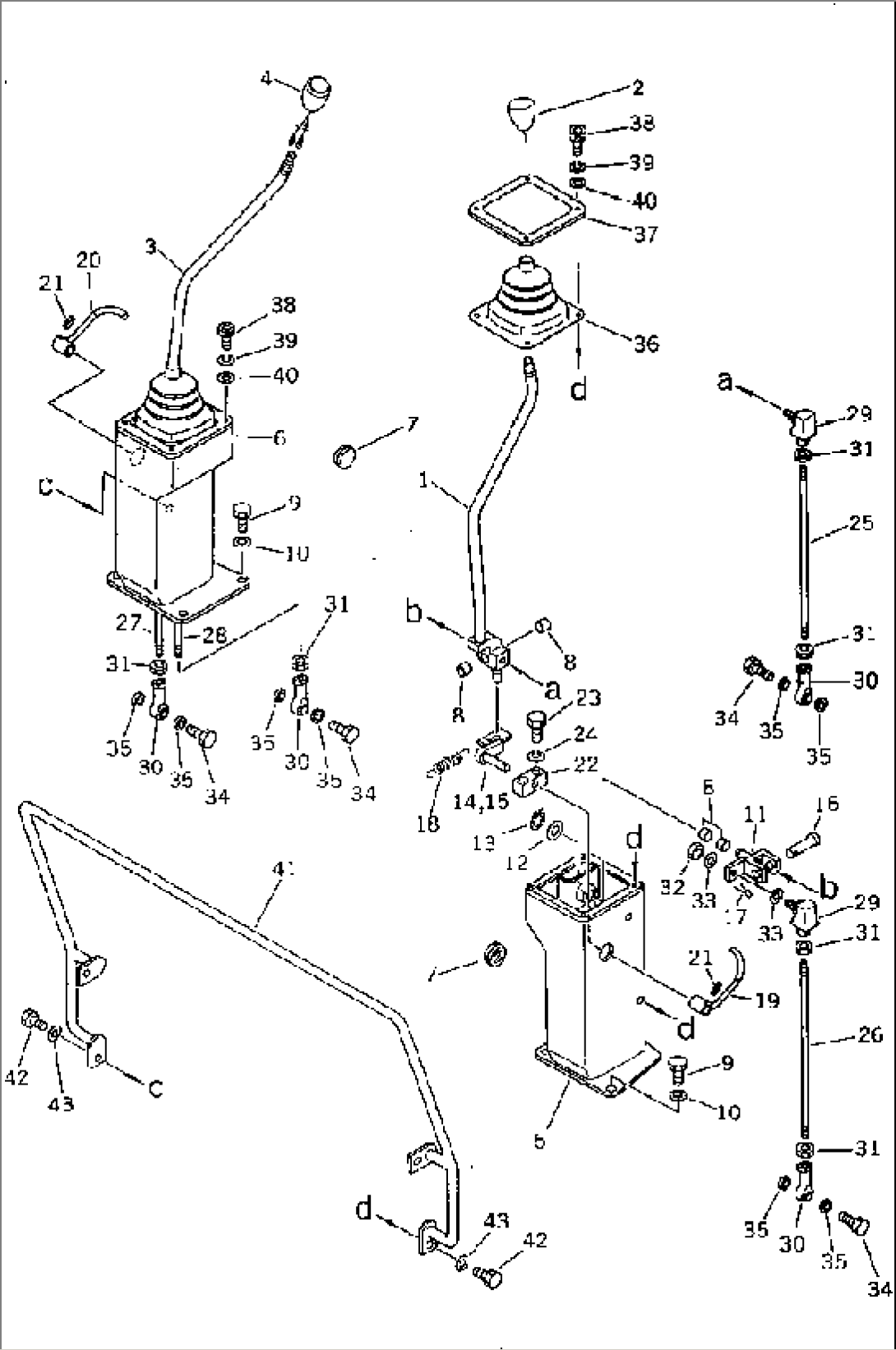 WORK EQUIPMENT CONTROL LEVER